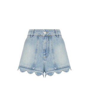 �t�@�[�� ���I ���f�B�[�X �J�W���A���p���c �{�g���X Scalloped-edge denim shorts Blue