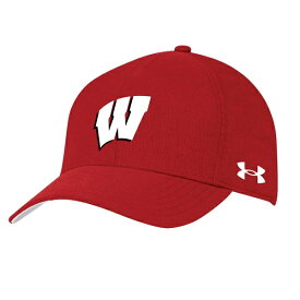 【送料無料】 アンダーアーマー レディース 帽子 アクセサリー Wisconsin Badgers Under Armour Women's Logo Adjustable Hat Red