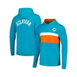 g~[ qtBK[ Y Vc gbvX Men's Aqua Miami Dolphins Morgan Long Sleeve Hoodie T-shirt Aqua