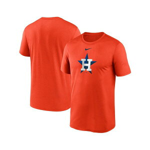 iCL Y Vc gbvX Men's Orange Houston Astros Legend Fuse Large Logo Performance T-shirt Orange