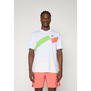 wbh Y T_ V[Y TOPSPIN MEN - Print T-shirt - white/pink/green