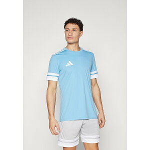 アディダス メンズ サンダル シューズ SQUADRA25 SHORT SLEEVE - Sports T-shirt - team light blue/white