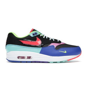 Nike �i�C�L �����Y �X�j�[�J�[ �yNike Air Max 1 Black Hyper Grape�z �T�C�Y US_10(28.0cm) Black/Hyper Grape/Hyper Royal/Laser Crimson