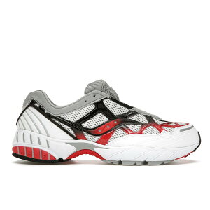 Saucony �T�b�J�j�[ �����Y �X�j�[�J�[ �ySaucony Grid Web White Grey Red�z �T�C�Y US_7(25.0cm) White/Grey-Red