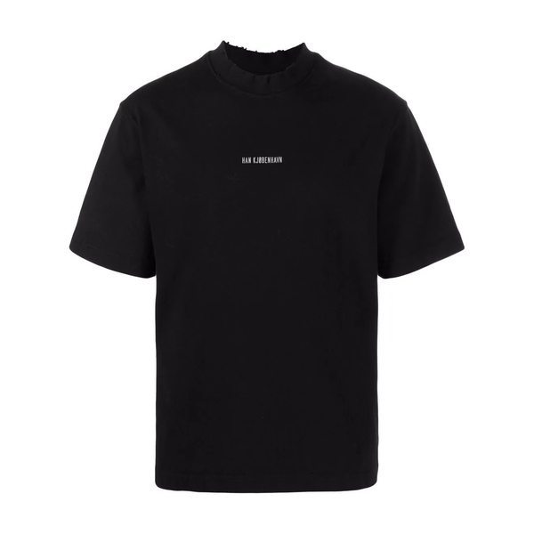 雑誌で紹介された 2021セール ハン コペンハーゲン メンズ トップス Tシャツ DISTRESSED BLACK 全商品無料サイズ交換 embroidered logo T-shirt empowerteens.com empowerteens.com