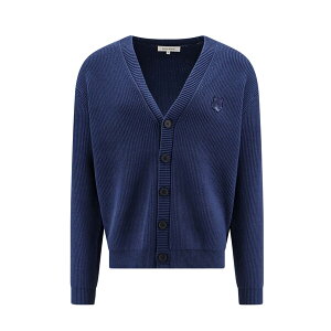 ] Lcl Y jbg&Z[^[ AE^[ Cotton Blend Cardigan With Iconic Frontal Patch Blue