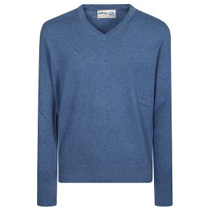 o^C Y jbg&Z[^[ AE^[ Plain V-neck Sweater Soft Denim