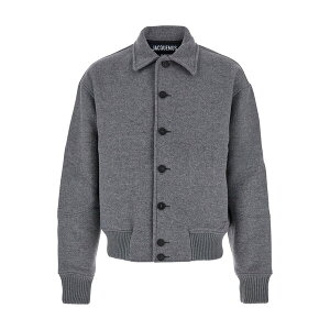 WNGX Y WPbgu] AE^[ Grey Jacket With Classic Collar And Dropped Shoulders In Wool Man Grey