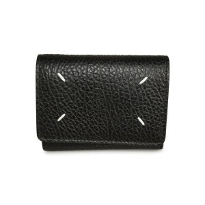 }^}WF Y z ANZT[ Tri-fold Buttoned Wallet Black