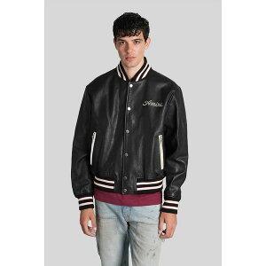 A~ Y WPbgu] AE^[ Bomber Jacket In Black Leather black
