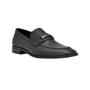 JoNC Y Xb|E[t@[ V[Y Men's Malcome Casual Slip-on Loafers Black Saffiano