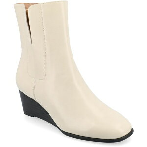 �W���[�j�[�R���N�V���� ���f�B�[�X �u�[�c �V���[�Y Women's Kylo Tru Comfort Foam Stacked Wedge Heel Soft Square Toe Booties Bone