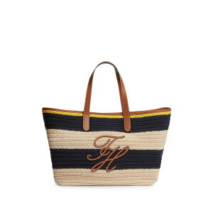 �g�~�[ �q���t�B�K�[ ���f�B�[�X �g�[�g�o�b�O �o�b�O Stripe-pattern logo-patch tote bag Blue
