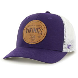 フォーティーセブン メンズ 帽子 アクセサリー Minnesota Vikings '47 Leather Head Flex Hat Purple