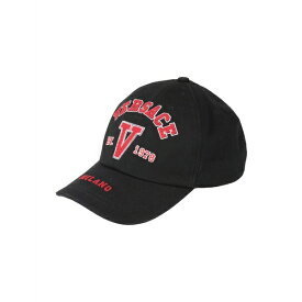 【送料無料】 ヴェルサーチ メンズ 帽子 アクセサリー Hats Black