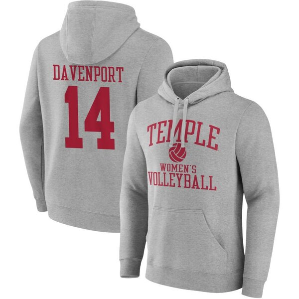 ファナティクス メンズ パーカー・スウェットシャツ アウター Temple Owls Fanatics Branded Women´s Volleyball PickAPlayer NIL Gameday Tradition Pullover Hoodie Gray