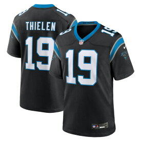 ナイキ メンズ ユニフォーム トップス Adam Thielen Carolina Panthers Nike Team Game Jersey Black