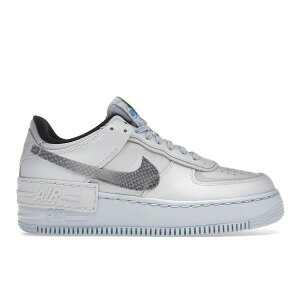 Nike iCL fB[X Xj[J[ yNike Air Force 1 Low Shadow Pure Platinum Snakeskin Blue (Women's)z TCY US_7(24.0cm) Pure Platinum/Light Bone-Hydrogen Blue-Smoke Grey