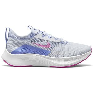 Nike �i�C�L ���f�B�[�X �X�j�[�J�[ �yNike Zoom Fly 4 Fire Pink Sapphire (Women's)�z �T�C�Y US_8.5(25.5cm) Football Grey/Fire Pink-White-Sapphire