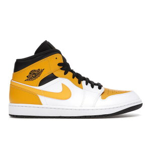 Jordan �W���[�_�� �����Y �X�j�[�J�[ �yJordan 1 Mid University Gold�z �T�C�Y US_8(26.0cm) White/University Gold-Black