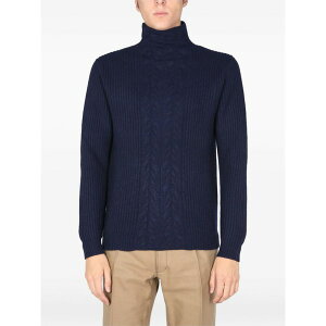 �o�����^�C�� �����Y �j�b�g&�Z�[�^�[ �A�E�^�[ Cable-knit turtleneck sweater Blue