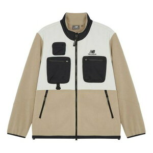 New Balance j[oX Y Xj[J[ yNew Balance Colorblock logo Sports Stand Collar Polar Fleece Jacket Khaki 6DB42133-DBz TCY US_M_M