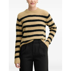 ���X ���b�V�� ���f�B�[�X �j�b�g&�Z�[�^�[ �A�E�^�[ Thora striped crew-neck sweater Neutrals