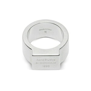 �A�N�l �X�g�D�f�B�I�Y �����Y �����O �A�N�Z�T���[ Rectangular-logo signet ring Silver