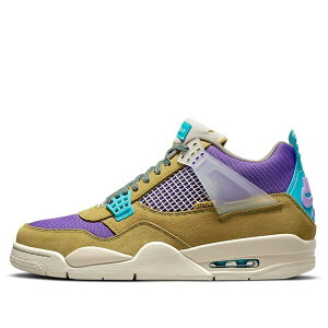 Air Jordan �W���[�_�� �����Y �X�j�[�J�[ Brownyellow/Purple �yAir Jordan 4 Retro x Union LA 'Desert Moss' DJ5718-300�z �T�C�Y US_12(30.0cm)