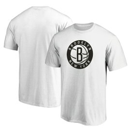 ファナティクス メンズ Tシャツ トップス Brooklyn Nets Fanatics Branded Primary Team Logo TShirt White
