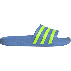 adidas �A�f�B�_�X �����Y �X�j�[�J�[ �yadidas Adilette Aqua Slides Blue Fusion Lucid Lemon�z �T�C�Y US_M_4 Blue Fusion/Lucid Lemon/Blue Fusion