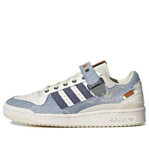 adidas �A�f�B�_�X �����Y �X�j�[�J�[ �t�H�[���� �yadidas originals Forum Low Cozy Wear-resistant Non-Slip Skateboarding Shoes Unisex Denim Blue HQ6334�z �T�C�Y US_5.5(23.5cm)