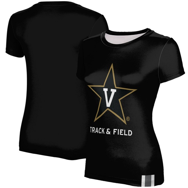 プロスフィア レディース Tシャツ トップス Vanderbilt Commodores Women's Track  Field TShirt Black