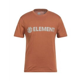 【送料無料】 エレメント メンズ Tシャツ トップス T-shirts Brown