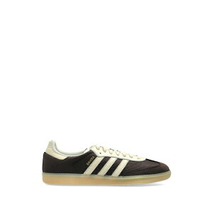 �A�f�B�_�X �����Y �X�j�[�J�[ �V���[�Y Samba three-striped sneakers Brown