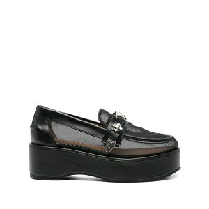 �g�[�K�@�s���[�� ���f�B�[�X �X���b�|���E���[�t�@�[ �V���[�Y 55mm leather heeled loafers Black