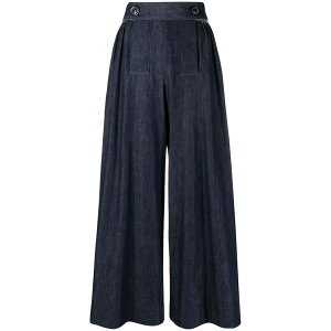 �}���^���}���W�F�� ���f�B�[�X �J�W���A���p���c �{�g���X Wide leg denim trousers Blue