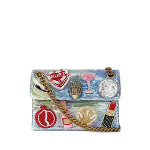 �J�[�g�W�F�C�K�[�����h�� ���f�B�[�X �V�����_�[�o�b�O �o�b�O Sequin-embellished cross body bag Silver