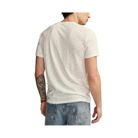 ラッキーブランド メンズ シャツ トップス Men's Linen Short Sleeve Pocket Crew Neck T-shirt Bright White