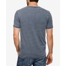 ラッキーブランド メンズ Tシャツ トップス Men's Burnout V-Neck Short Sleeve T-Shirt American Navy