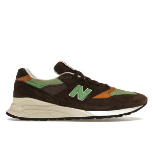 New Balance �j���[�o�����X �����Y �X�j�[�J�[ �yNew Balance 998 MiUSA Teddy Santis Brown Green�z �T�C�Y US_M_4 Brown/Green