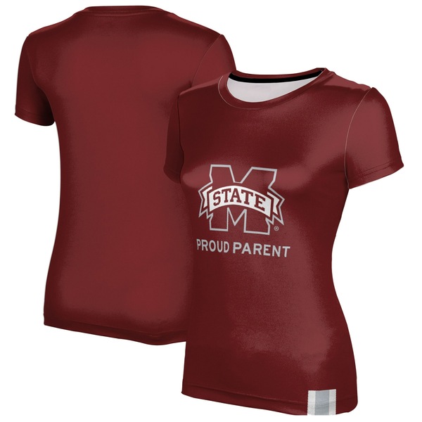プロスフィア レディース Tシャツ トップス Mississippi State Bulldogs Women's Proud Parent TShirt Maroon 【新品】