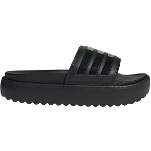 adidas �A�f�B�_�X ���f�B�[�X �X�j�[�J�[ �yadidas Adilette Platform Slides Core Black (Women's)�z �T�C�Y US_7(24.0cm) Core Black/Core Black/Core Black