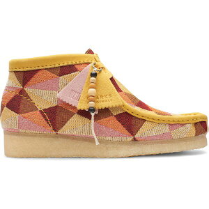 Clarks N[NX fB[X Xj[J[ yClarks Originals Wallabee Boot Yellow Combi Canvas (Women's)z TCY US_6.5(23.5cm) Yellow/Combi