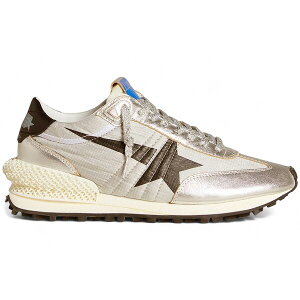 Golden Goose �S�[���f���O�[�X ���f�B�[�X �X�j�[�J�[ �yGolden Goose Marathon Silver Ripstop Black Star (Women's)�z �T�C�Y US_W_10 Silver/Black