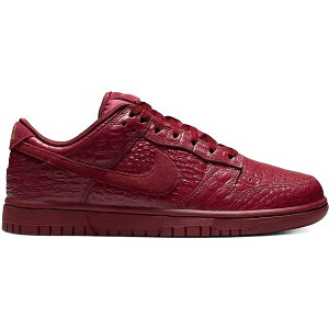 Nike �i�C�L ���f�B�[�X �X�j�[�J�[ �yNike Dunk Low Crocodile Team Red (Women's)�z �T�C�Y US_8.5(25.5cm) Team Red/Dark Team Red/Metallic Gold