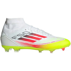 adidas �A�f�B�_�X ���f�B�[�X �X�j�[�J�[ �yadidas F50 League Mid-Cut FG/MG Cloud White Lucid Red Solar Yellow (Women's)�z �T�C�Y US_W_10 Cloud White/Lucid Red/Solar Yellow