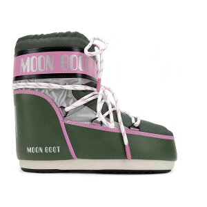 Moon Boot ���[���u�[�c ���f�B�[�X �X�j�[�J�[ �yMoon Boot Icon Low Space Racing Forest Green/Silver/Pink (Women's)�z �T�C�Y US_W_42/44 Forest Green/Silver/Pink