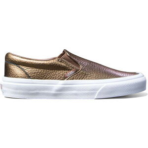 Vans �o���Y ���f�B�[�X �X�j�[�J�[ �yVans Classic Slip-On Metallic Leather Brown (Women's)�z �T�C�Y US_5.5(22.5cm) Brown/Saddle