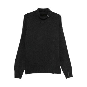 �C�U�x���E�x�l�i�[�g �����Y �j�b�g&�Z�[�^�[ �A�E�^�[ High-neck ribbed-hem sweater Grey